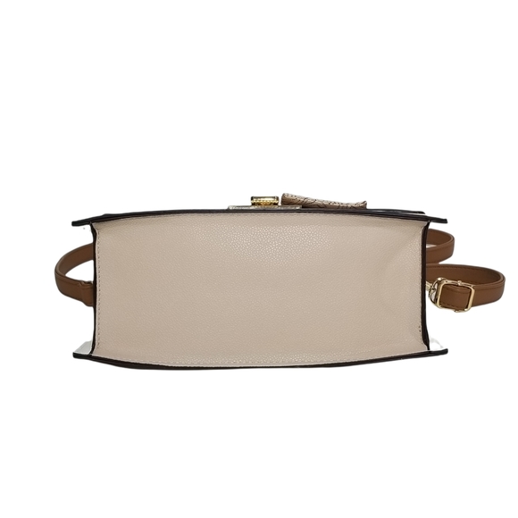 ALDO Womens Anniebrook Satchel in Neutral Colorblock Structured Handbag Purse - Picture 7 of 12